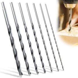 HCS-CV Wood Drill Bit Set Long 7-Piece 300 mm Long Wood Drill Auger Bit Set for Wood Metal Stone Drill Diameter 4 5 6 7 8 10 12 mm