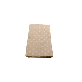 N'icePackaging 50 Qty 6" x 9" Decorative Flat Paper Gift Bags - White Polka-Dot on Brown Kraft Bags - For Sales/Treats/Parties Cookies/Gifts