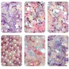 Sequin Set [Pink] White Purple Nail Parts Pearl Decoration Parts