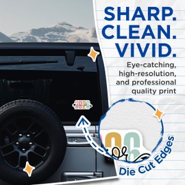 (2 Pack) Senior 2026 Stickers - Graduation Cap Decor - Class of 2026 Decals - 5" On Longest Side - Sticks to Smooth Flat Surfaces - Made in USA - BMCS11752