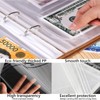 10 Sheets Paper Money Collection Pages, 3 Pockets Currency Sleeves/Currency