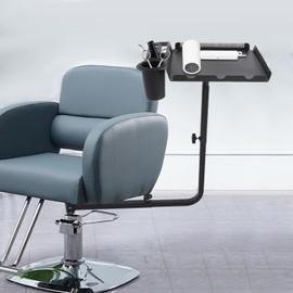 Felievy Hair Extension Tool Tray, Salon Styling Chair Tray Attachment, Rotating Salon Caddy, Adjustable Extension Hairstylist Tray, Salon Tray for Barber Chairs, Hair Extensions Holder Tray