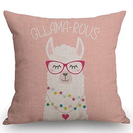 Swono Inspirational and Motivational Pillow Cover with Alpaca,Cute Llama Gllama-rous Decorative Pillow Cases Home Decor Square 18x18 Inches Pillowcases