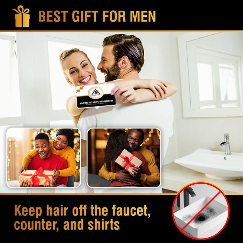True Arc Beard Bib Apron, Hair Catcher for Men Shaving