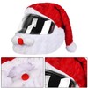 Lezevn 2Pcs Christmas Hat Motorcycle Helmet Cover Santa Claus Fluffy