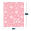 Neatee Living Christmas Decorative Throw Blanket Pink Christmas Snowflake Throw