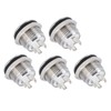 5Pcs Button Switch Stainless Steel Flat Top Button with LED