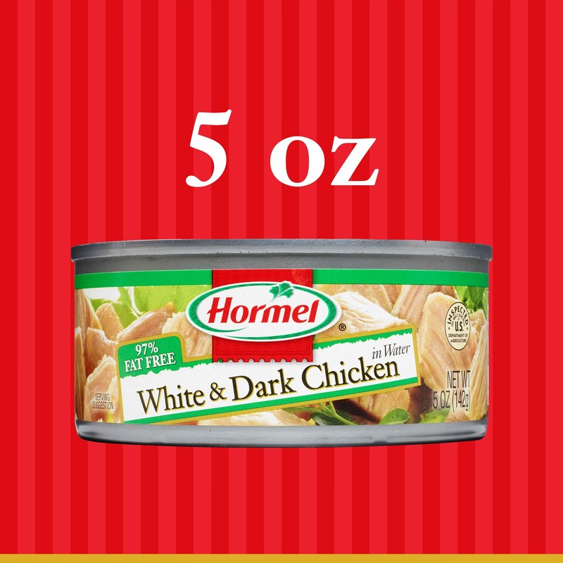 Hormel Canned White and Dark Chunk Chicken, 5 Ounce (Pack