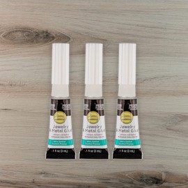 Jewelry & Metal Glue – No Drip Instant Adhesive – Waterproof for Repairing Necklaces, Bracelets, Earrings – 3 Pack