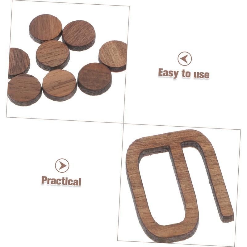 Cabilock Black Walnut Wall Clock Roman Numerals Number Stickers Vintage