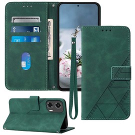 Moment Dextrad for Moto G Stylus 5G 2024 Case Wallet,Card Holder Slots,Wrist Strap,TPU Interior Protective,Stand PU Leather Folio Flip Cover for Moto G Stylus 5G 2024 (Green)