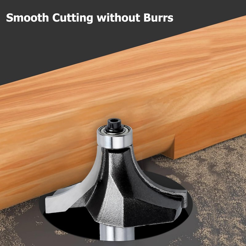 NIBBLAX Radius 1-1/16" Round Over Router Bits with 1/2" Shank