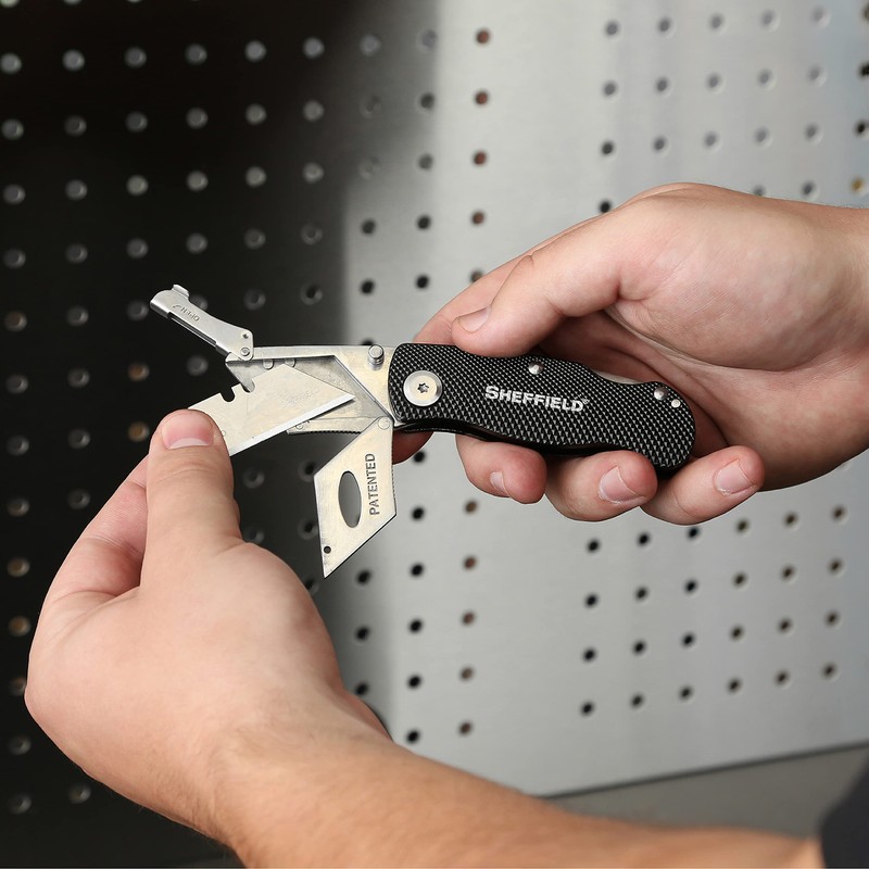 Sheffield Folding Utility Knife, Accepts Standard Utility Knife Blades, Box