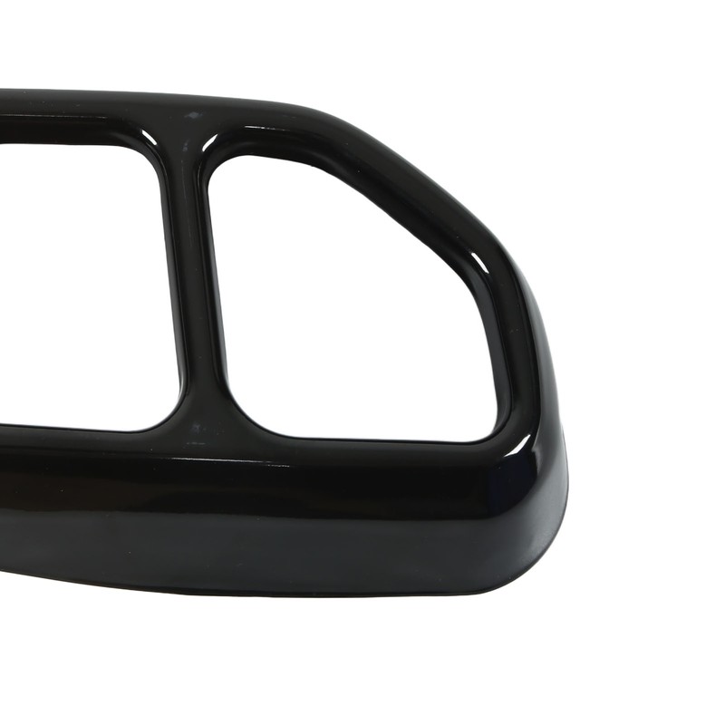 2pcs Gloss Black Car Tail Exhaust Pipe Cover Trim Stainless