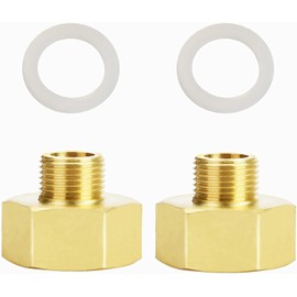 nutmanel 3/8 to 3/4 Inch Brass Reducer Extension with Sealing Ring