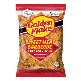 Golden Flake Sweet Heat Pork Rinds, 4 oz Bags (Pack of 12) – Spicy-Sweet Crunchy Pork Skins – Gluten-Free, Keto Snack with Bold Southern Flavor