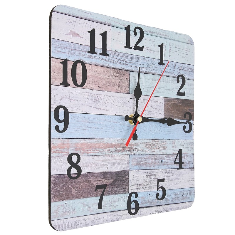 Wall Clock Industrial Style Silent Quartz Movement Density Board Large