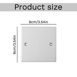 Tabanzhe 1pc Single Blanking Plate Cover 1 Gang Universal White Plug Socket Faceplate Blank Plate with Screws for Electrical Sockets Back Box