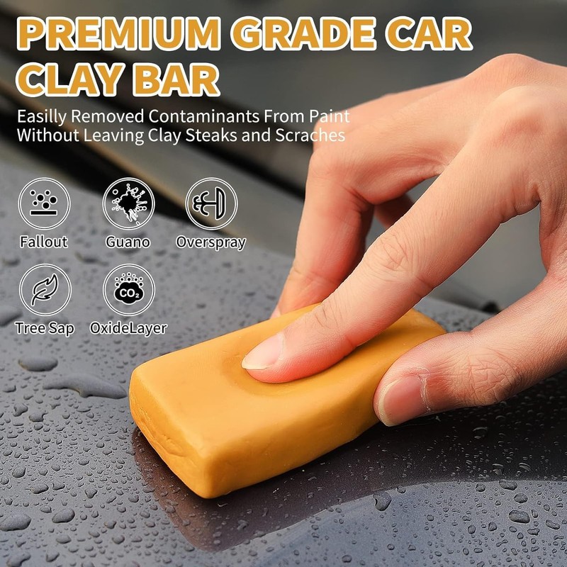 Wontolf Car Clay Bars Auto Detailing and Clay Luber Synthetic