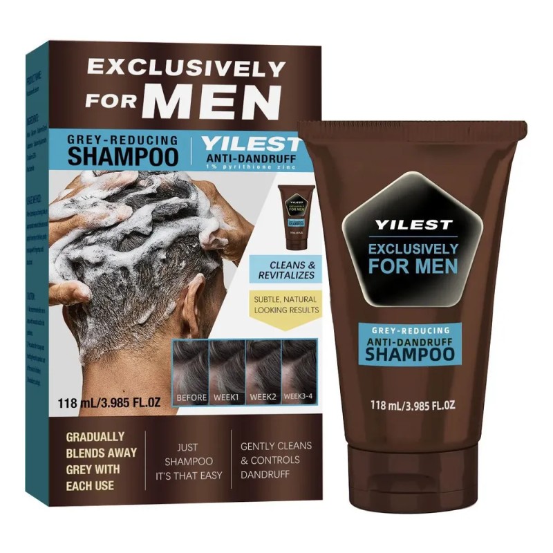 Shampoo Canas Desvanecedor Progresivo De Canas Para Hombres