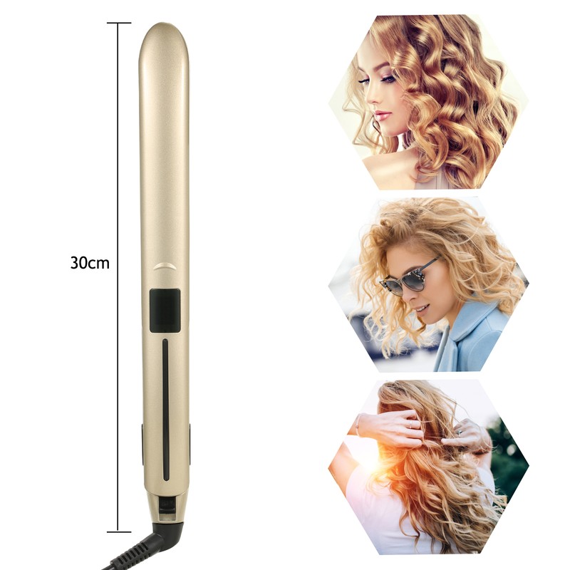 Hair Straightener with LED Display Women Fashion Salon Hairstyling Tools