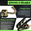 Bolvixor 4 Pack Car Tie Down Straps for Trailers 2"