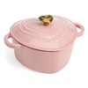 Paris Hilton Enameled Cast Iron Dutch Oven Heart-Shaped Pot with