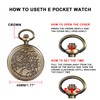 Tiong Gift Boxed Whovian's Gift Doctor Who Pocket Watch with