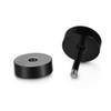 SIISPRI 6-10mmBlack Screw Stud Earrings for Men Women Steel Cheater
