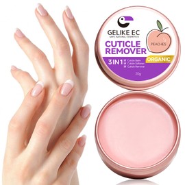 Gelike ec Cuticle Cream Remover for Nail Enthusiasts: Cuticle Cream Remover Peach Fragrance for Manucurist - Repairs Dry and Cracked Soft Cuticles