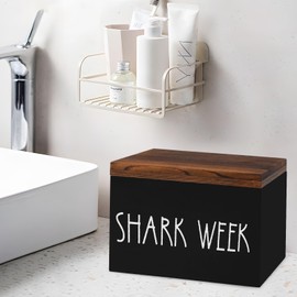 BORAENDEY Tampon Holder for Bathroom,Sanitary Napkin Storage Bag,Farmhouse Bathroom Storage Container,Tampon Organizer for Bathroom Countertop,Tampon Dispenser, Feminine Products Organizer(black).