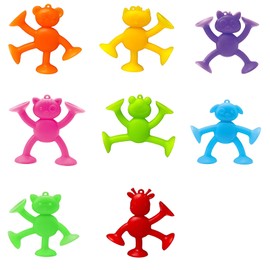 8Pcs Suction Toys, Sucker Toys For Kids Plane, Bath And Travel Toys, Suction Baby Toy With Strong Adhesion, Colorful Suction Toy Baby Plane Set