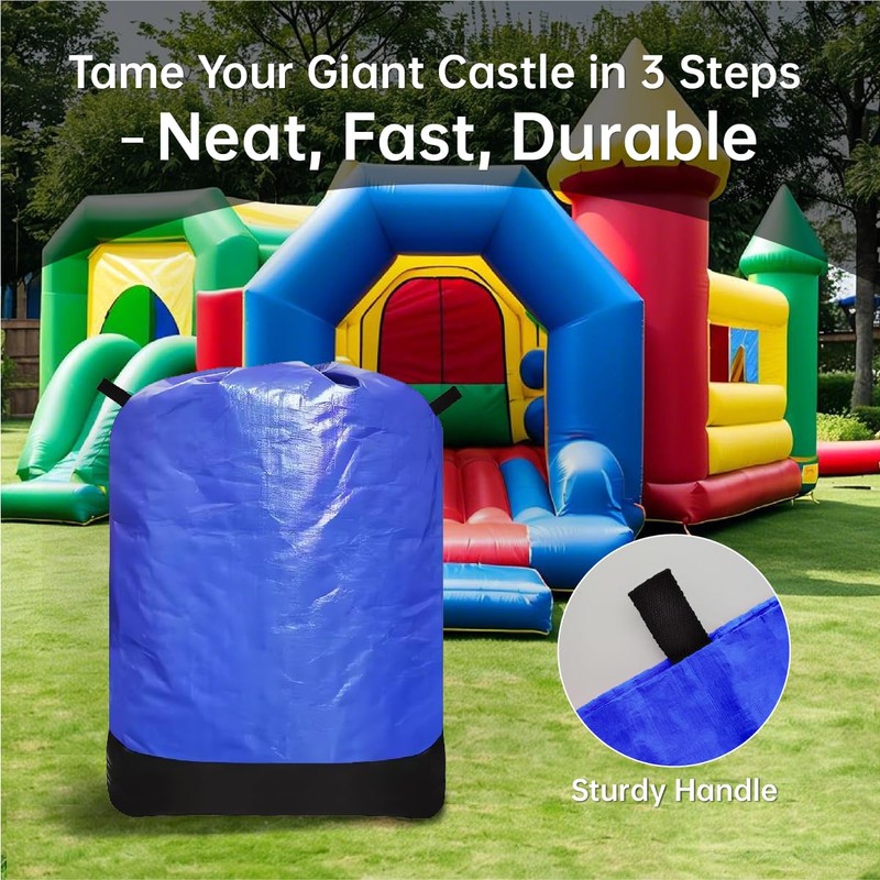 Heavy Duty Water-Resistant Inflatable Bounce House Storage Bag with Drawstring,