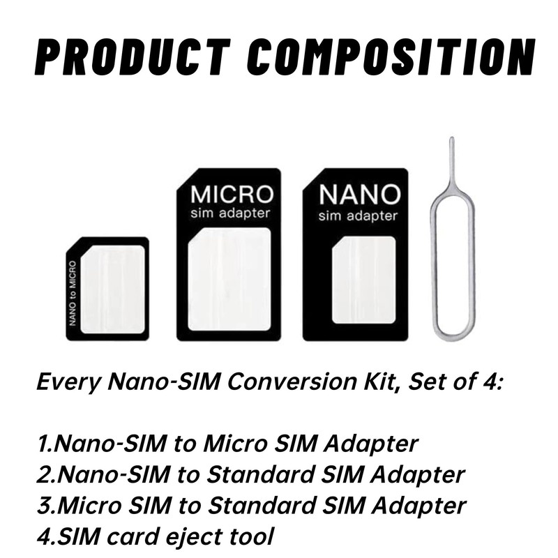 FirSea 2 Sets SIM Card Adapter Kit Includes Nano Sim
