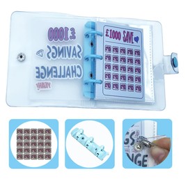 TAIAYERU £1000 Mini Money Saving Wallet 1000 Savings Challenge Binder UK with 25 Cash Envelopes Funny 100 Day Saving Challenge Saving Envelopes Money Wallets for Saving-Blue