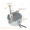CHANCS Synchronous Motor TYC-40 AC 12V 5RPM Shaft Length 33mm