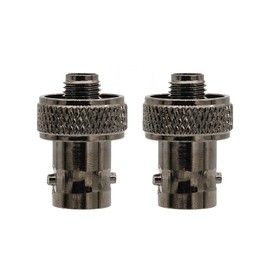 YiNiTone 2pcs SMA Female to BNC Female Connector Low Loss for Baofeng UV-5R BF-888S Quansheng UV-K6 UV-5RPlus Ham Radio Convert Adapter Walkie Talkie RF SMA-F Antenna Adaptor (Black)