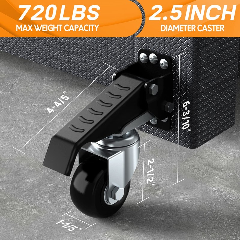SOLEJAZZ Retractable Casters kit 720 LBS Workbench Casters Heavy Duty