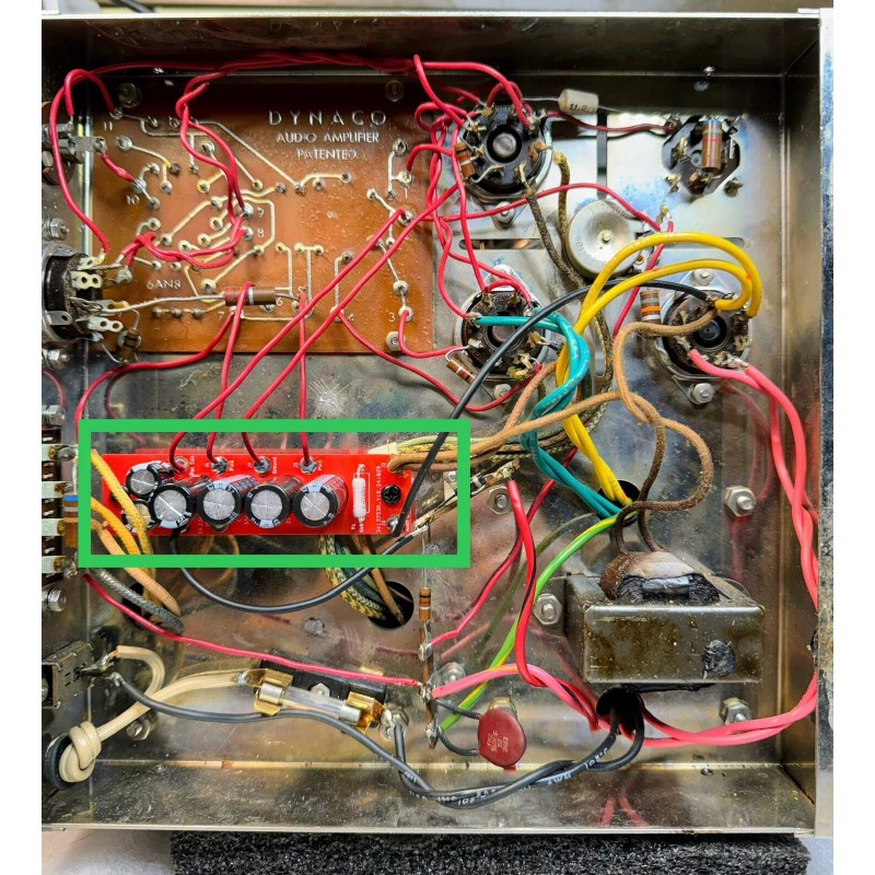 DYNACO MKIII Tube Amplifier Power Supply Capacitor Board. Not assembled.