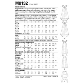 McCalls M8132A5 Misses Costume, A5 (6-8-10-12-14)