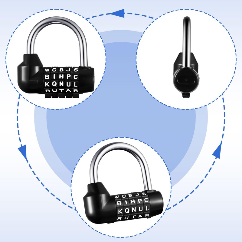 Shimeyao 4 Pcs Gym Locker Lock 5 Digit Combination Lock