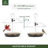 Kingsyard Adjustable Platform Bird Feeder for Outdoors Hanging, Metal Tray