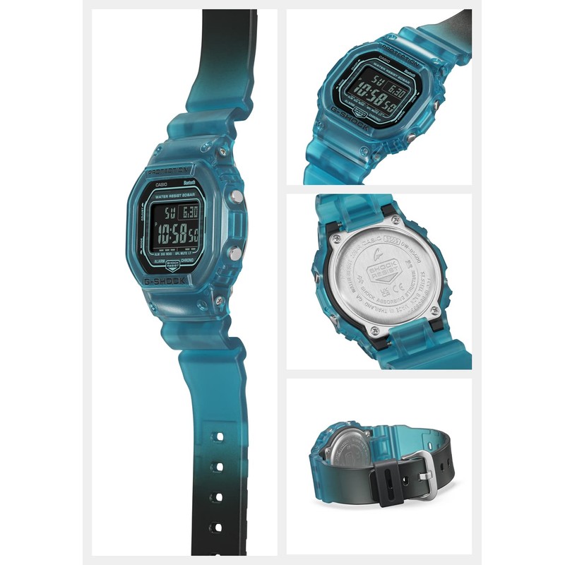 Casio DW-B5600G-2JF Men's Wristwatch, Turquoise Blue, Skeleton, Limited Edition /