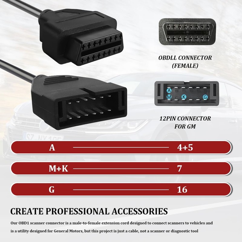 Lyxheth OBD1 to OBD2 GM Adapter, OBD1 Scanner, Car Diagnostic