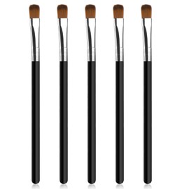 WLLHYF 5 Piece Angled Eyeliner Brush Set Professional Eye Makeup Ultra Thin Bevelled Flat Eyebrow Set Tight Liner for Eyeshadow Gel Powder Liquid Cream Women Girls