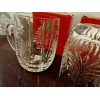 MIKASA CHRISTMAS TREE LEAD CRYSTAL SET OF 2 COFFEE TEA