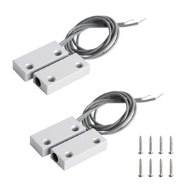 Aoje-Link MC-51NC Wired Magnetic Switch Door Window Reed Switch Micro Alarm Magnetic Contact Security Silver Gray 2pcs