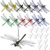 12PCS 3D Artificial Dragonfly Clips – Durable TPR/PVC Hanging Ornaments
