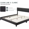 Lov4ever Full Queen King Size Upholstered Platform Bed Frame with