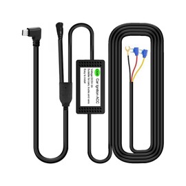 Type-C Hardwire Kit for 3 Channel Dash Cams, DC 5V 3A Car Dash Step-Down Cable, Includes Fuse Taps and Installation Tools-11ft